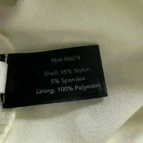 Boston Proper Women’s M Heavy Ivory Cold Shoulder V Neck Dressy Lined Tunic Top - Picture 8 of 10